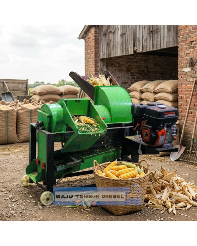 Mesin Pemipil Dan Pengupas Perontok Jagung  Corn Thresher MAHKOTA MCPT 7-180 G + Engine Gx 7.5 Hp